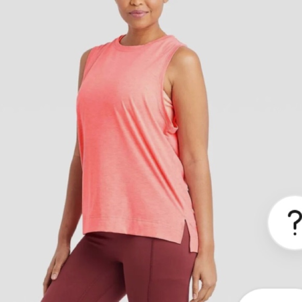 ❤️3X20 All in Motion Women's Active Muscle Heather Orange Tank Top | L
